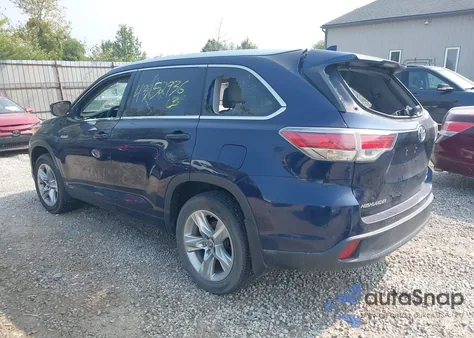 2016 Toyota Highlander Hybrid Limited from USA, damaged, VIN 5TDDCRFH5GS016289